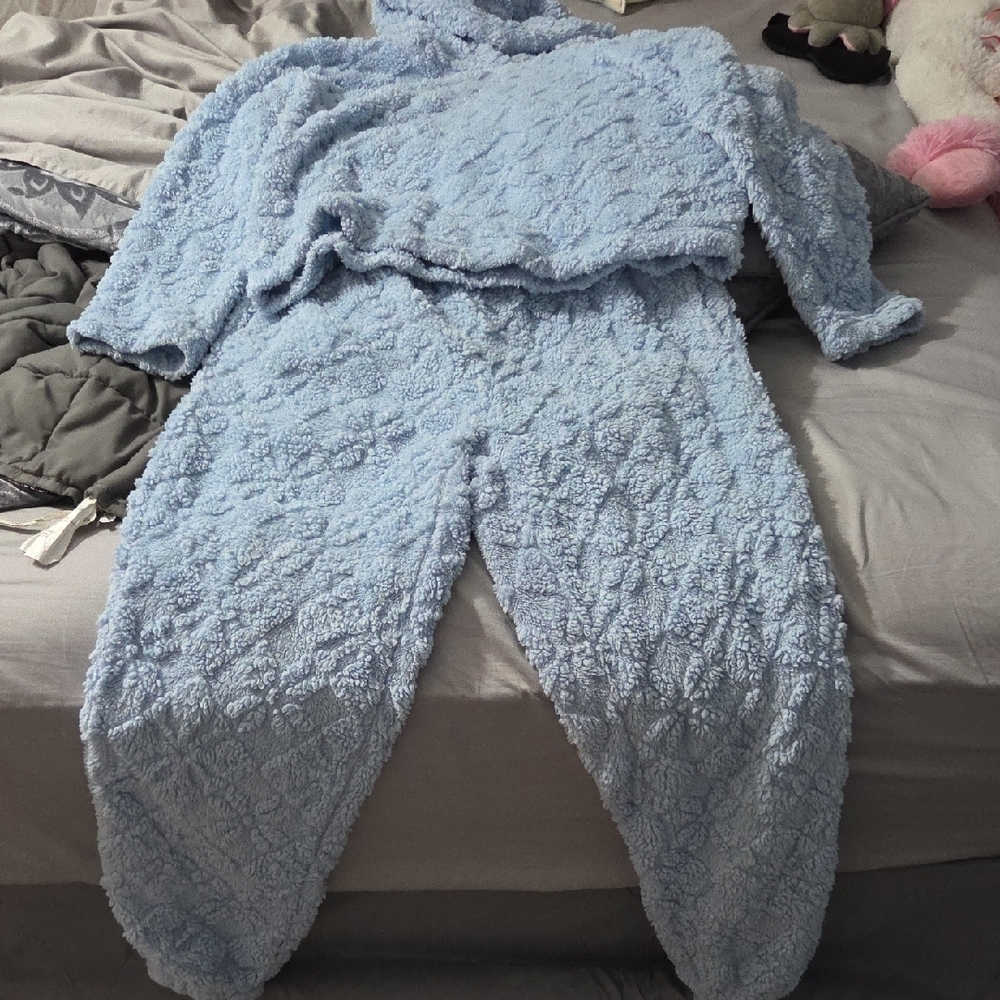 Cozy Blue Fleece Pajama Set